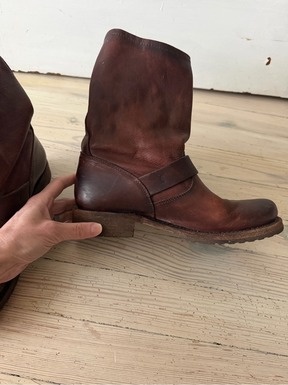 Frye Veronica Flex Short Leather Boot - Brown - Picture 7 of 10